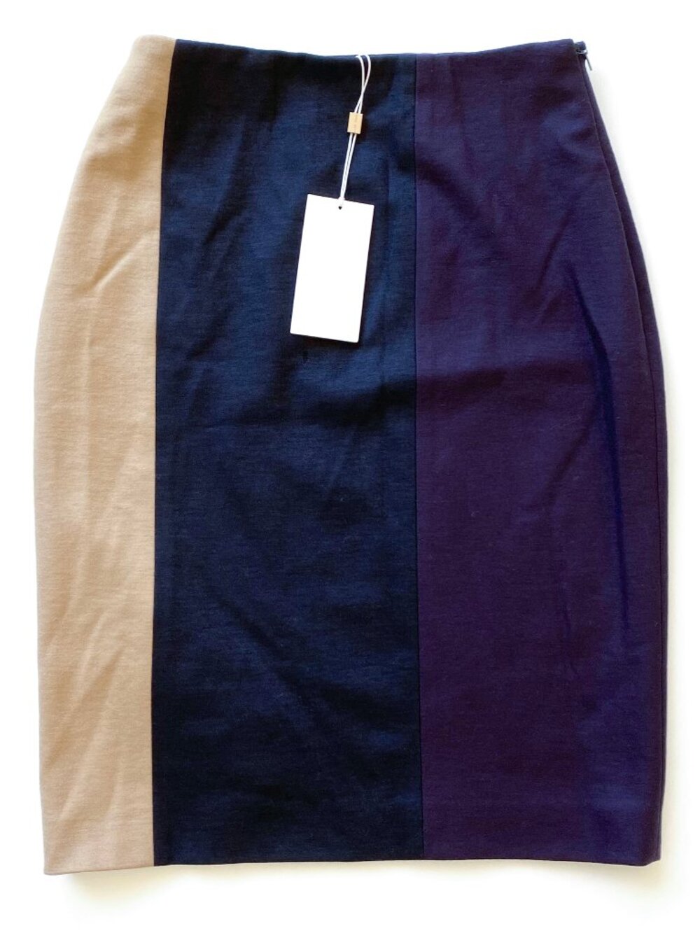 NWT $265 BOSS Hugo Boss Melila Colorblock Wool Blend Pencil Skirt Size 2 *READ